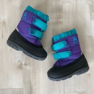 Kamik Kids' Vibrant Purple and Teal Snow Boots